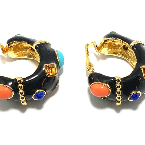 KENNETH JAY LANE, WHITE OR BLACK ENAMEL GO… - Picture 11 of 14